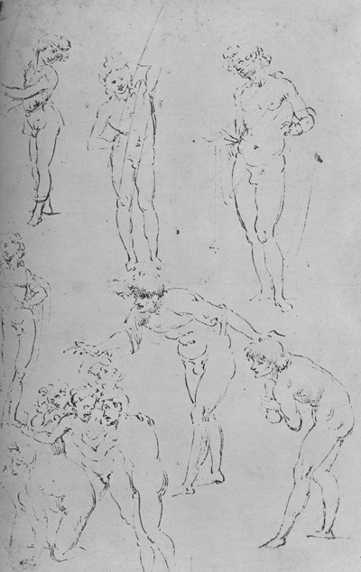 Études de Figures et un Groupe de Figures, vers 1500 - Leonardo da Vinci