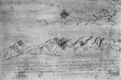 Études de chaînes de montagnes, vers 1480, 1945 - Leonardo da Vinci