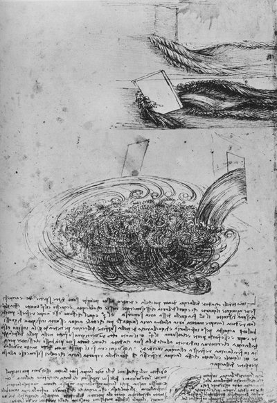 Études de formations aquatiques, vers 1480 - Leonardo da Vinci