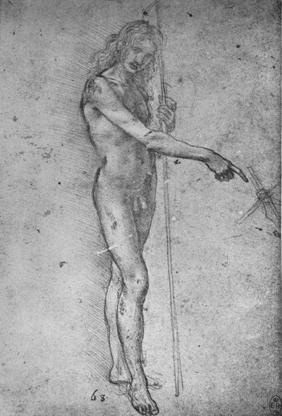 Étude pour un jeune Saint Jean-Baptiste, vers 1480 1945 - Leonardo da Vinci