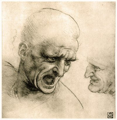 Étude pour une tête de guerrier - Leonardo da Vinci