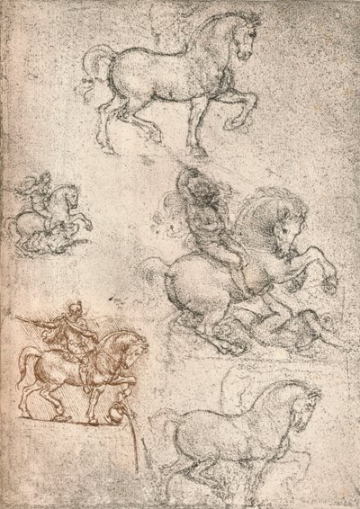 Étude pour le Monument Sforza, vers 1482-1499 1883 - Leonardo da Vinci