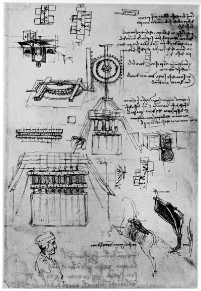 Étude pour le moulage du Monument Sforza, vers 1493, 1954 - Leonardo da Vinci