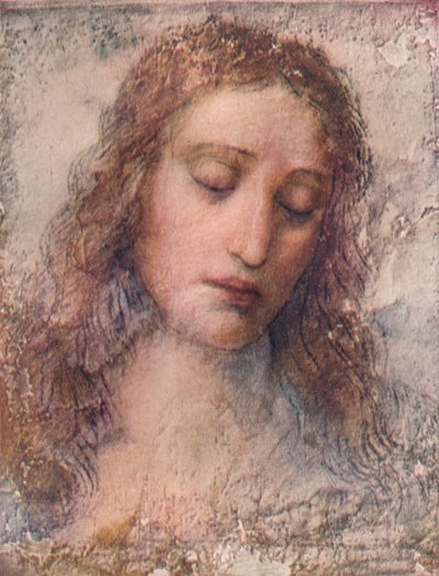 Étude pour la tête du Christ pour La Cène, vers 1495, 1911 - Leonardo da Vinci