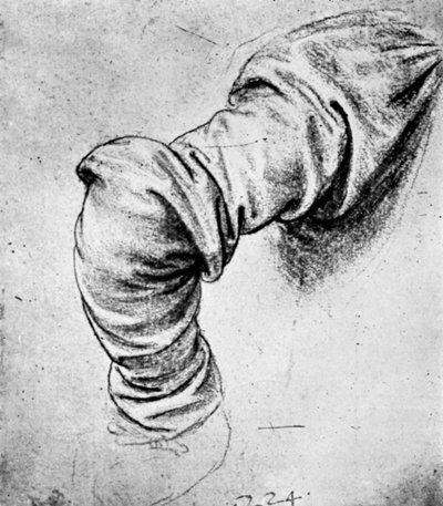 Étude pour la manche du bras droit de Saint Pierre - Leonardo da Vinci