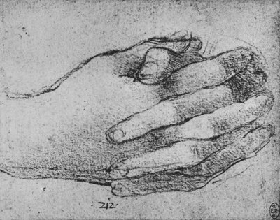 Étude de mains jointes, vers 1480 - Leonardo da Vinci