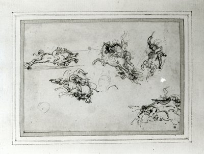 Étude de cavaliers en combat, 1503-4 - Leonardo da Vinci