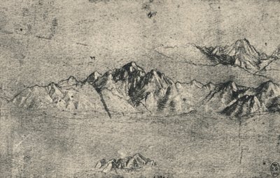 Étude des chaînes de montagnes, vers 1480 1945 - Leonardo da Vinci