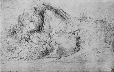 Étude de formations rocheuses, vers 1480 1945 - Leonardo da Vinci