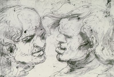 Deux têtes - Leonardo da Vinci