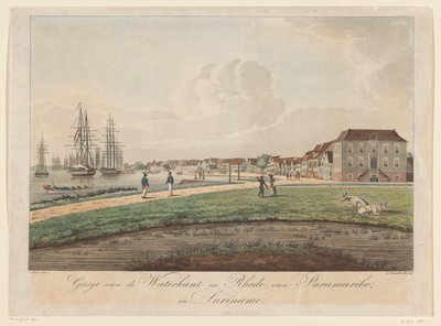 Vue de la Waterkant à Paramaribo - Leonardus Schweickhardt