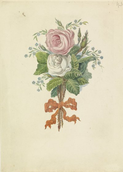 Roses avec les silhouettes de la famille royale, 1816 - Leonardus Schweickhardt