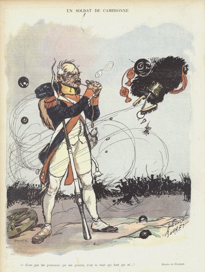Un soldat de Cambronne. Illustration pour Le Rire - Leonce Burret