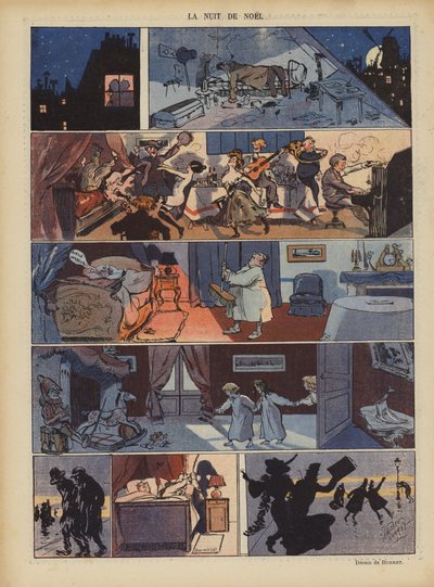 La veille de Noël. Illustration pour Le Rire - Leonce Burret