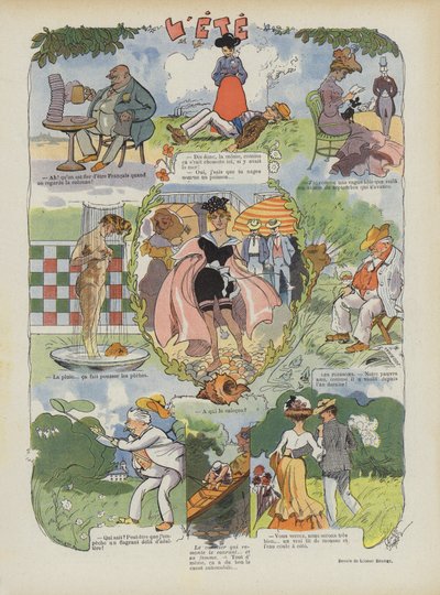 Été. Illustration pour Le Rire - Leonce Burret