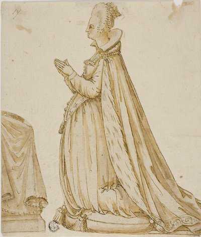 Dame devant un prie-Dieu - Leone Leoni