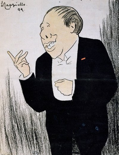 Acteur Alexandre Coquelin, connu sous le nom de Coquelin Cadet (1848-1909) en caricature de 1899 par Leonetto Cappiello (1875-1942) - Leonetto Cappiello