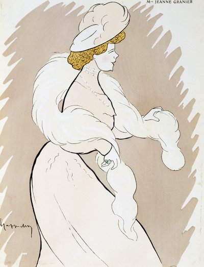Actrice Jeanne Granier, dessin de Leonetto Cappiello - Leonetto Cappiello