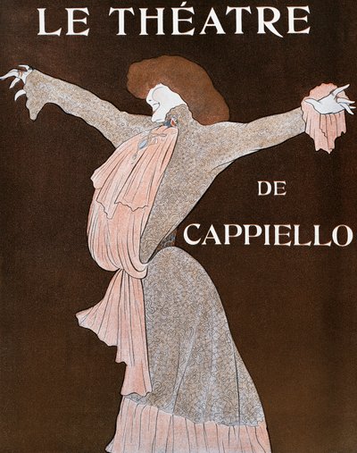 Actrice Sarah Bernhardt (1844-1923), illustration par Leonetto Cappiello (1875-1942), du magazine français Le Théâtre, avril 1903 - Leonetto Cappiello