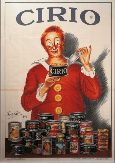 Publicité pour les conserves alimentaires Cirio, illustration - Leonetto Cappiello