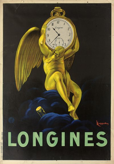 Affiche publicitaire pour les horlogers suisses Longines, 1922 - Leonetto Cappiello