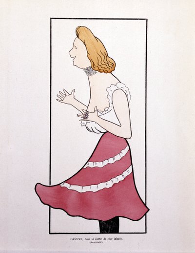 Armande Cassive, in ‘La Dame de Chez Maxim’, caricature - Leonetto Cappiello
