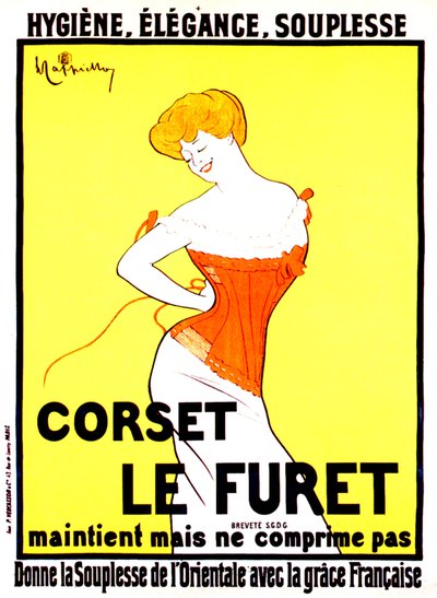 Publicité pour corset par Leonetto Cappiello vers 1901 - Leonetto Cappiello