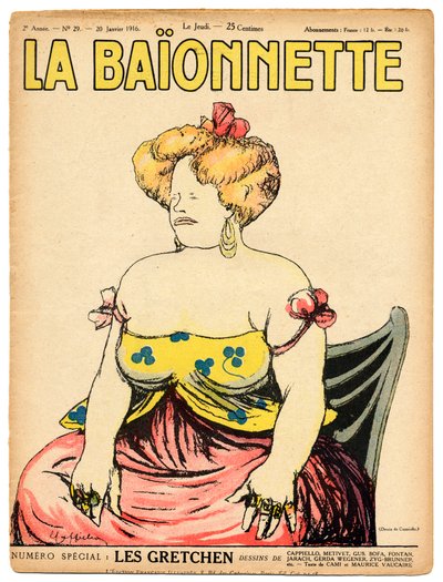 Couverture de "La Baionnette", satirique en couleurs - Leonetto Cappiello