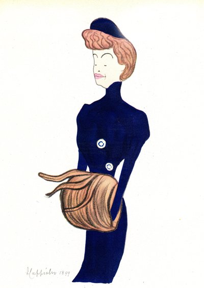Portrait de la comédienne Gabrielle Reyu dite Rejane (1856-1920) Caricature de Leonetto Cappiello (1875-1942) 1903 - Leonetto Cappiello