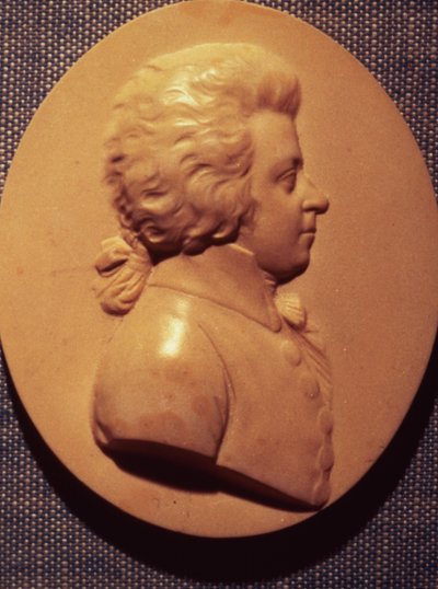Médaillon portrait de Wolfgang Amadeus Mozart (1756-91) - Leonhard Posch