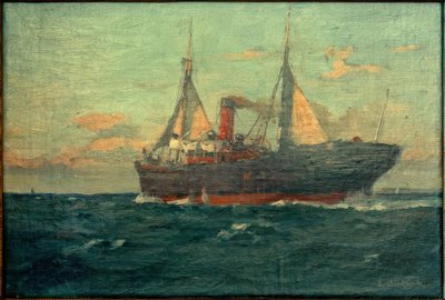 Vapeur avec voiles auxiliaires - Leonhard Sandrock