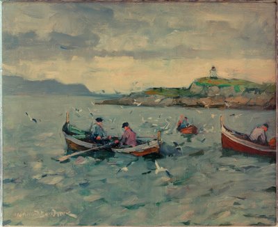 Pêcheurs aux Lofoten - Leonhard Sandrock