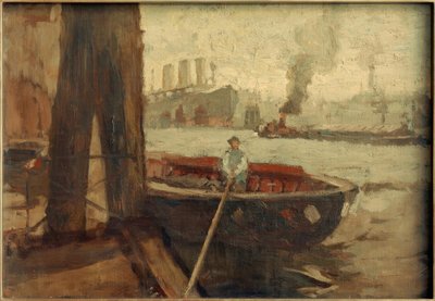 Chaland au quai - Leonhard Sandrock