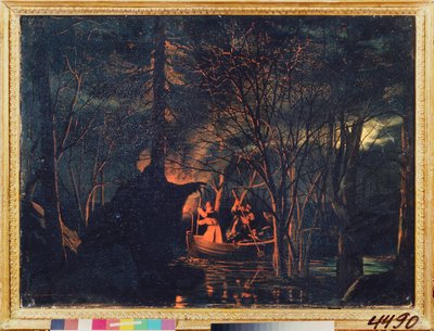 Pêche de nuit au harpon - Leonid Ivanovich Solomatkin