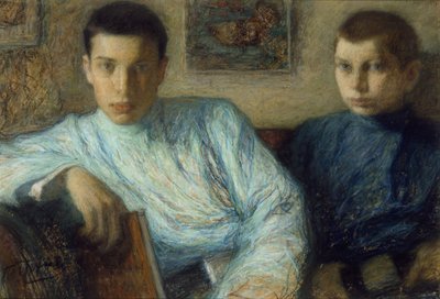 Portrait de Boris et Alexandre Pasternak - Leonid Osipovic Pasternak