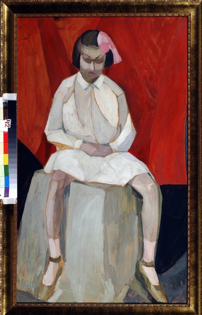 La petite fille sur un cube - Leonid Terentlevich Chupyatov