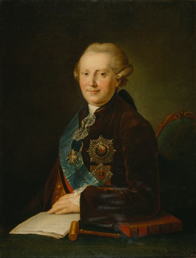 Portrait du prince Alexandre Alexeïevitch Vyazemsky 1727-1793, années 1780 - Leonty Semyonovich Miropolsky