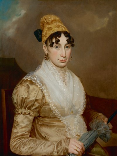 Dame avec coiffe dorée - Leopold Blonder