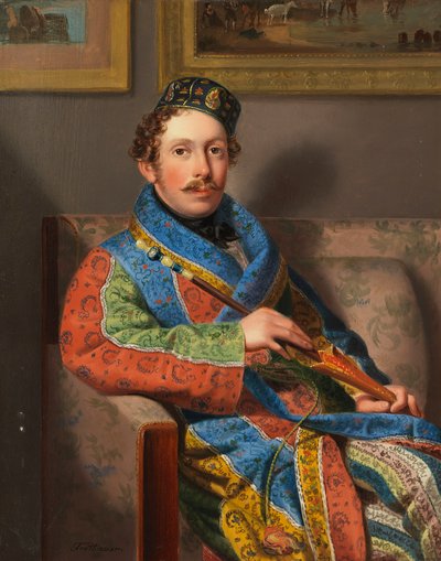 Jeune homme en robe de chambre, 1830 - Leopold Fertbauer