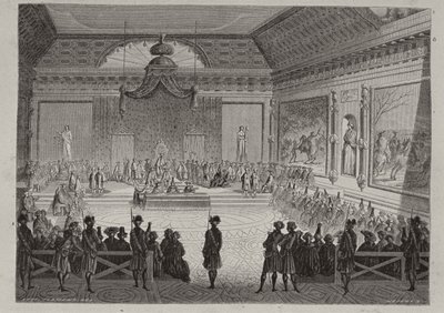 Assemblée des Notables, 1787, gravée par Antoine Auguste Ernest Hebert (1817-1908) - Leopold Flameng