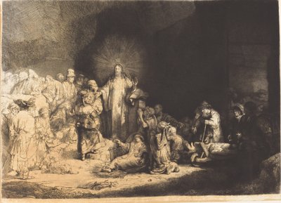 Christ prêchant (La Gravure des Cent Florins) - Leopold Flameng after Rembrandt van Rijn