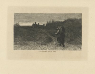 Promeneur dans un paysage de dunes - Leopold Lowenstam