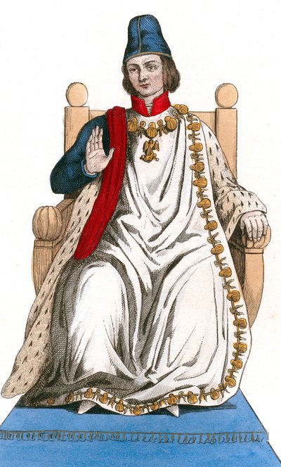 Roi français Louis XI portant le costume de l