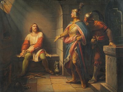 Ludwig le Bavarois annonce à Friedrich le Beau sa libération en 1314 et lui offre la corégence - Leopold Schulz