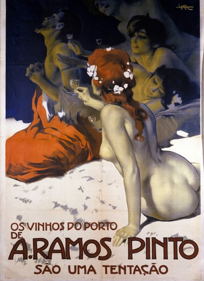 Publicité pour les vins portugais. Affiche de Leopoldo Metlicovitz, vers 1915. - Leopoldo Metlicovitz