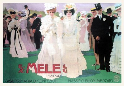 Mode Mele pour les riches aux courses - Leopoldo Metlicovitz