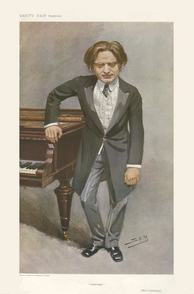 Mark Hambourg - portrait debout - Leslie Matthew (1851 1922) Ward