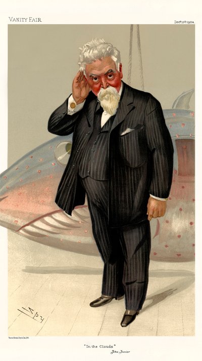Sir Hiram Stevens Maxim - portrait debout - Leslie Matthew (1851 1922) Ward