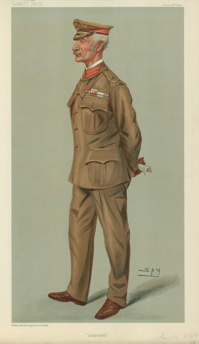 Général Sir George Stuart White, Ladysmith, 14 juin 1900, caricature de Vanity Fair - Leslie Matthew Ward