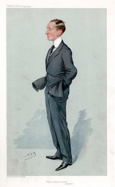 Guglielmo Marconi, physicien et inventeur italien, pionnier de la télégraphie sans fil - Leslie Matthew Ward